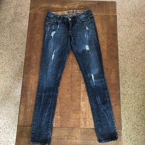Paige Skyline Peg Distressed Jeans 100% Cotton